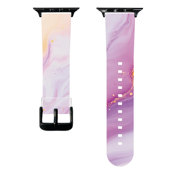 スマートウォッチクリアバンド［ Color Rain - オリジナル - Moonlit Mauve ］