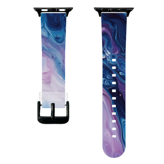 スマートウォッチクリアバンド［ Color Rain - オリジナル - Twilight Ink ］