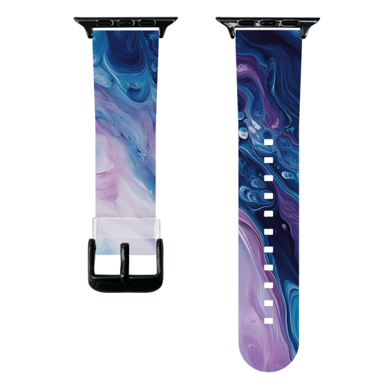 スマートウォッチクリアバンド［ Color Rain - オリジナル - Twilight Ink ］