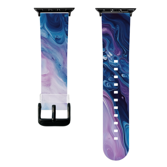 スマートウォッチクリアバンド［ Color Rain - オリジナル - Twilight Ink ］
