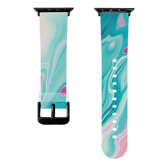 スマートウォッチクリアバンド［ Color Rain - オリジナル - Serene Wave ］