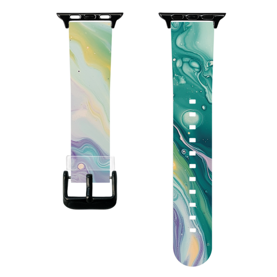 スマートウォッチクリアバンド［ Color Rain - オリジナル - Dusky Forest ］