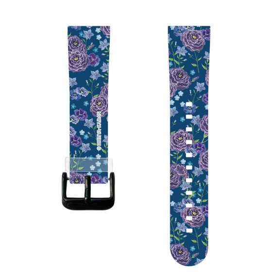 スマートウォッチクリアバンド［ 日比谷花壇 - FloralSymphony - ネイビー ］