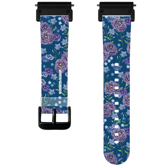 スマートウォッチクリアバンド［ 日比谷花壇 - FloralSymphony - ネイビー ］