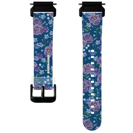 スマートウォッチクリアバンド［ 日比谷花壇 - FloralSymphony - ネイビー ］