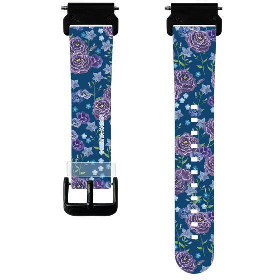 スマートウォッチクリアバンド［ 日比谷花壇 - FloralSymphony - ネイビー ］