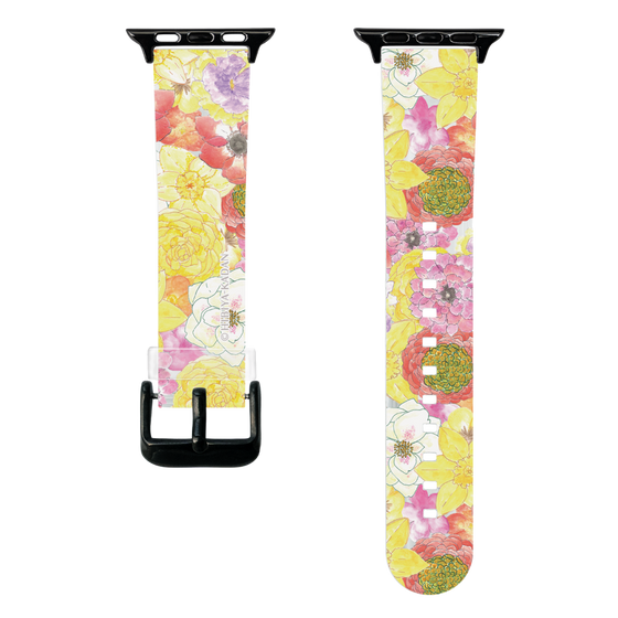 スマートウォッチクリアバンド［ 日比谷花壇 - HarmonyinBloom - イエロー ］