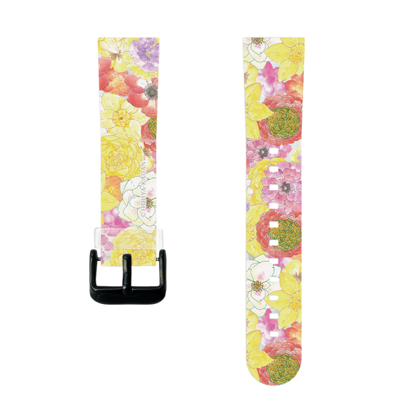スマートウォッチクリアバンド［ 日比谷花壇 - HarmonyinBloom - イエロー ］