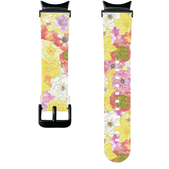 スマートウォッチクリアバンド［ 日比谷花壇 - HarmonyinBloom - イエロー ］