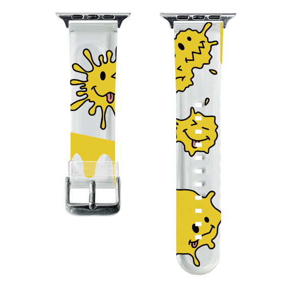 スマートウォッチクリアバンド［ PAINTING SMILE Yellow ］