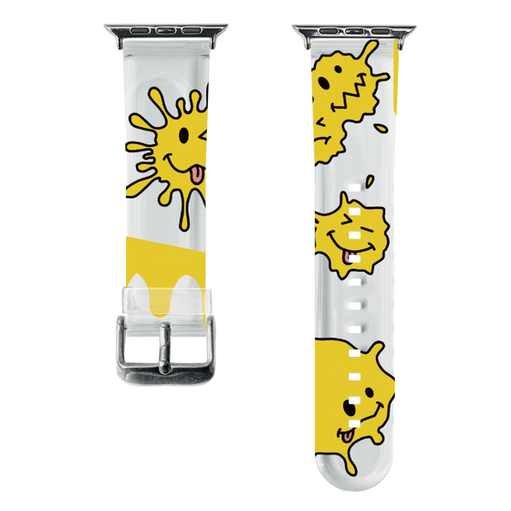 スマートウォッチクリアバンド［ PAINTING SMILE Yellow ］