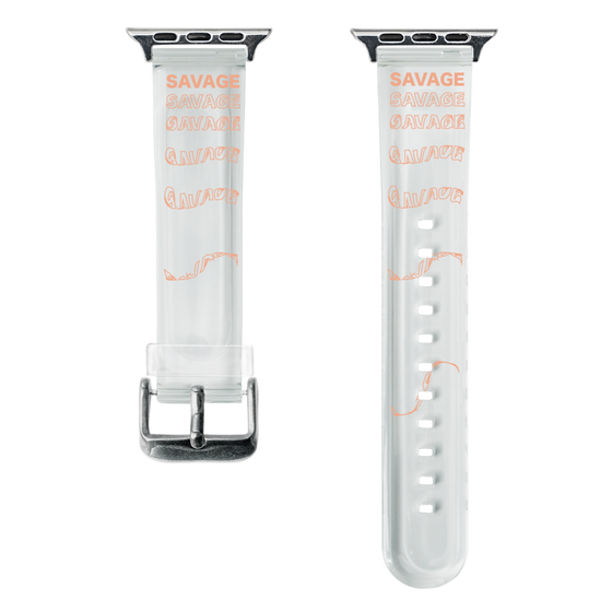 スマートウォッチクリアバンド［ SAVAGE Orange ］