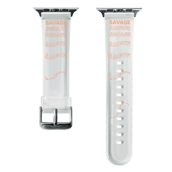 スマートウォッチクリアバンド［ SAVAGE Orange ］