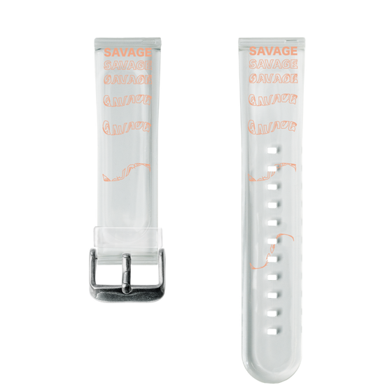 スマートウォッチクリアバンド［ SAVAGE Orange ］