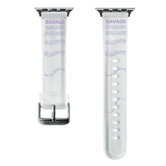 スマートウォッチクリアバンド［ SAVAGE Purple ］