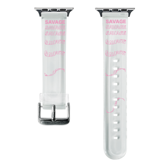 スマートウォッチクリアバンド［ SAVAGE Pink ］
