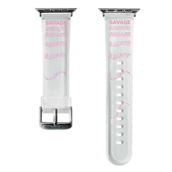 スマートウォッチクリアバンド［ SAVAGE Pink ］