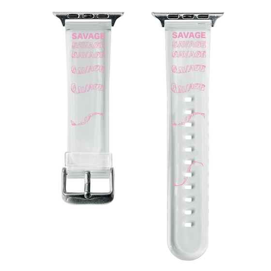 スマートウォッチクリアバンド［ SAVAGE Pink ］