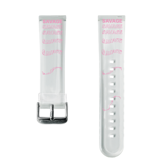 スマートウォッチクリアバンド［ SAVAGE Pink ］