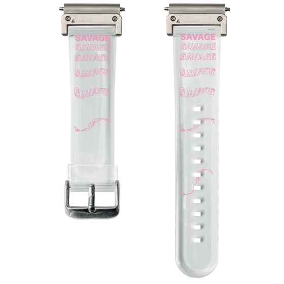 スマートウォッチクリアバンド［ SAVAGE Pink ］