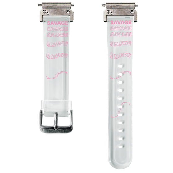 スマートウォッチクリアバンド［ SAVAGE Pink ］