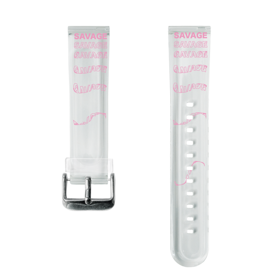 スマートウォッチクリアバンド［ SAVAGE Pink ］