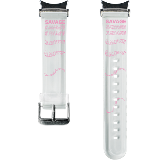 スマートウォッチクリアバンド［ SAVAGE Pink ］