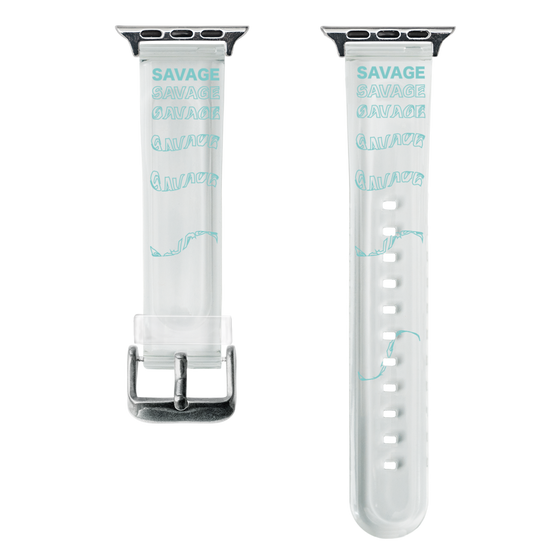 スマートウォッチクリアバンド［ SAVAGE Blue ］