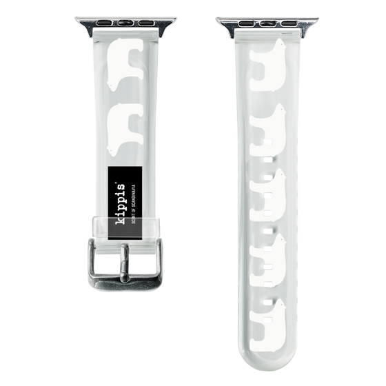 スマートウォッチクリアバンド［ kippis® - Jaakarhu - シロクマ ］