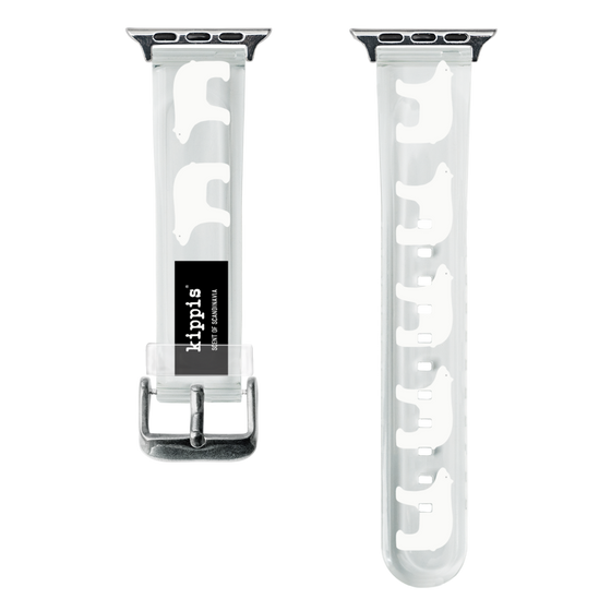 スマートウォッチクリアバンド［ kippis® - Jaakarhu - シロクマ ］