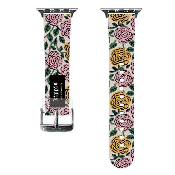 スマートウォッチクリアバンド［ kippis® - Ruusu - バラ ］