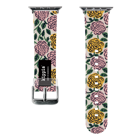 スマートウォッチクリアバンド［ kippis® - Ruusu - バラ ］