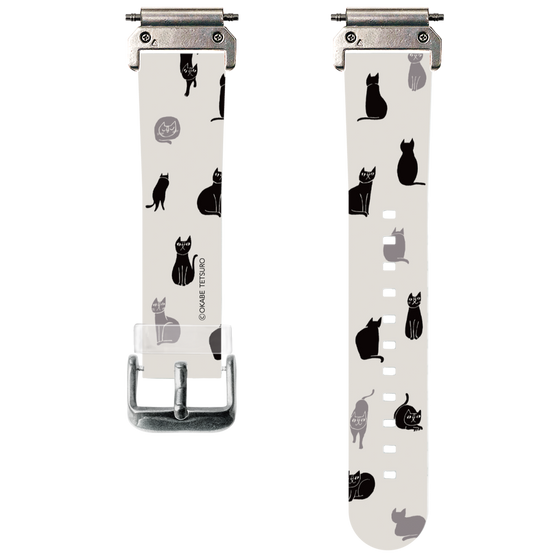 スマートウォッチクリアバンド［ おかべてつろう - うしろ向き、まえ向き ］