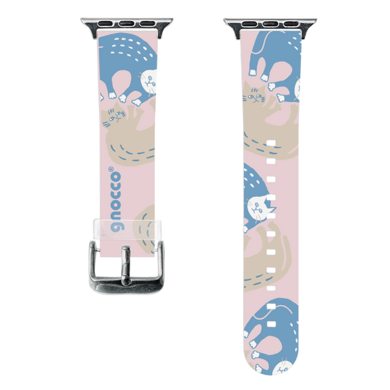 スマートウォッチクリアバンド［ gnocco - 遊ぶ猫さんたち ］