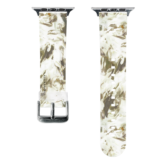 スマートウォッチクリアバンド［ LAGUNAMOON - ペイント - Khaki ］