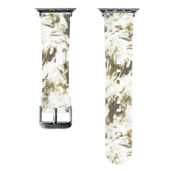 スマートウォッチクリアバンド［ LAGUNAMOON - ペイント - Khaki ］