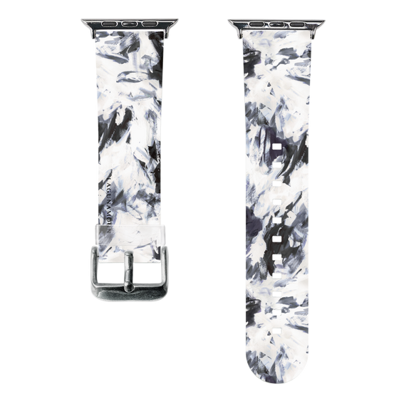 スマートウォッチクリアバンド［ LAGUNAMOON - ペイント - Navy ］