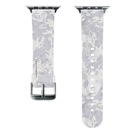 スマートウォッチクリアバンド［ LAGUNAMOON - ペイント -Purple ］