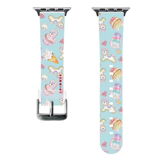 スマートウォッチクリアバンド［ SWIMMER - ユニコーンパーティー ］