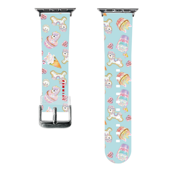 スマートウォッチクリアバンド［ SWIMMER - ユニコーンパーティー ］