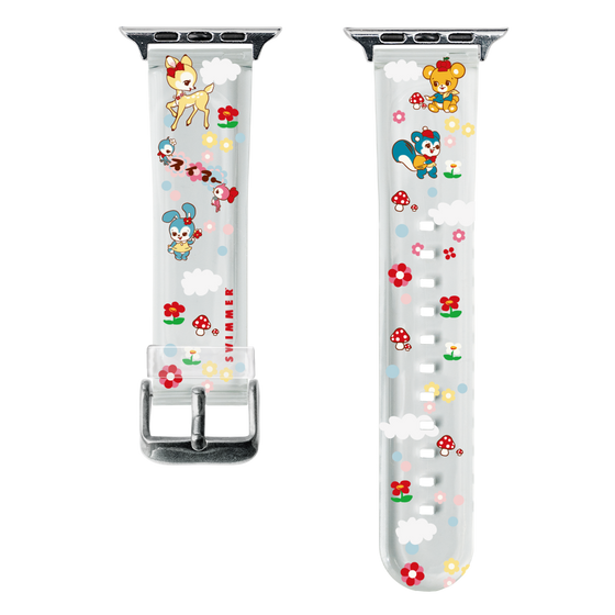 スマートウォッチクリアバンド［ SWIMMER - レトロアニマル ］