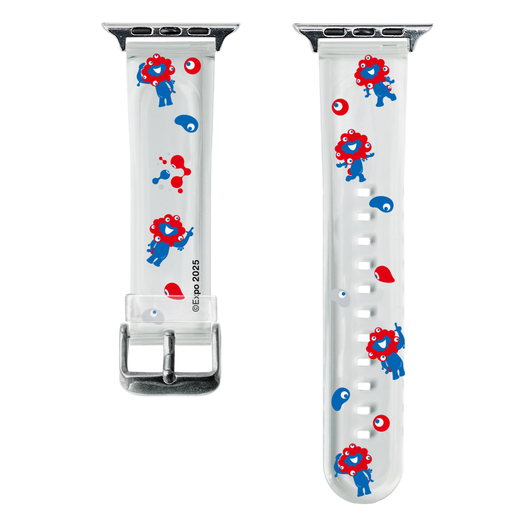 スマートウォッチクリアバンド for Apple Watch Series 0 (42mm)［ Expo2025 大阪・関西万博 - ミャクミャクがいっぱい ］