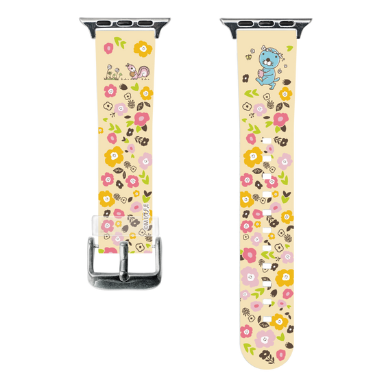 スマートウォッチクリアバンド［ ぼのぼの - お花 ］