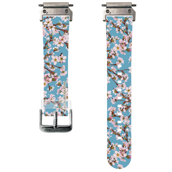 スマートウォッチクリアバンド［ 日比谷花壇 - サクラ - ライトブルー ］