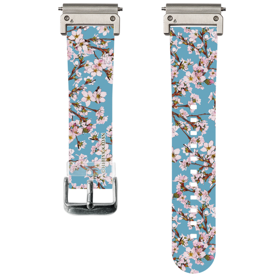 スマートウォッチクリアバンド［ 日比谷花壇 - サクラ - ライトブルー ］