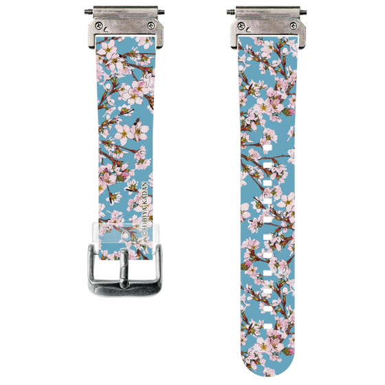 スマートウォッチクリアバンド［ 日比谷花壇 - サクラ - ライトブルー ］