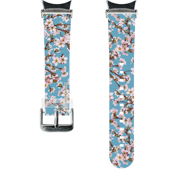 スマートウォッチクリアバンド［ 日比谷花壇 - サクラ - ライトブルー ］