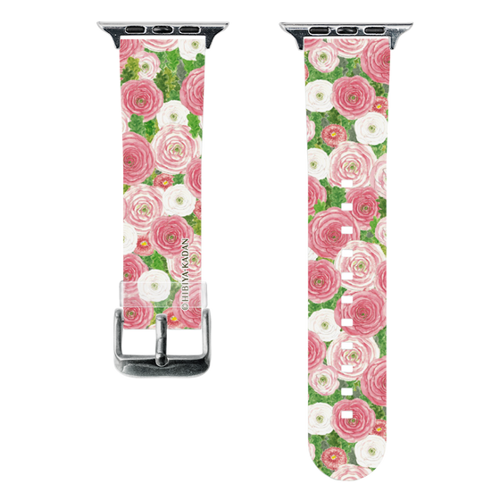 スマートウォッチクリアバンド［ 日比谷花壇 - ラナンキュラス&デイジー ］