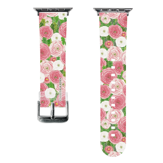 スマートウォッチクリアバンド［ 日比谷花壇 - ラナンキュラス&デイジー ］