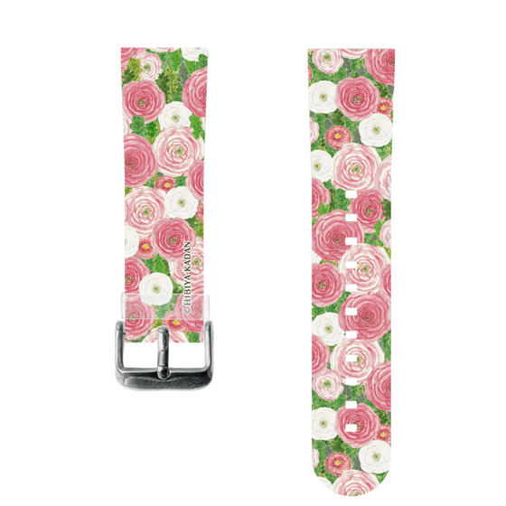 スマートウォッチクリアバンド［ 日比谷花壇 - ラナンキュラス&デイジー ］